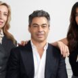 111SKIN co-founders Eva and Dr. Yannis Alexandrides, next to CEO Vanessa Goddevrind