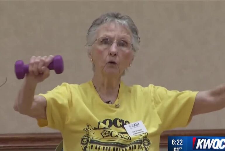 87-year-old fitness instructor helping seniors thrive