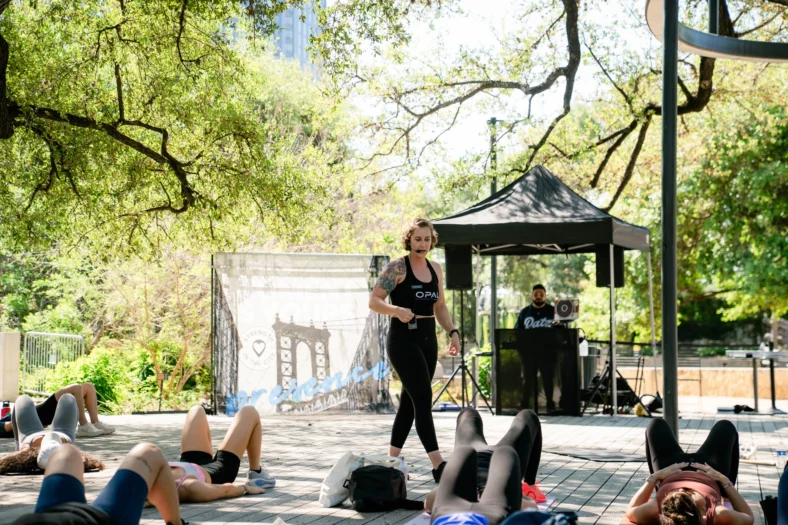 instructor at a Strength in the City festival