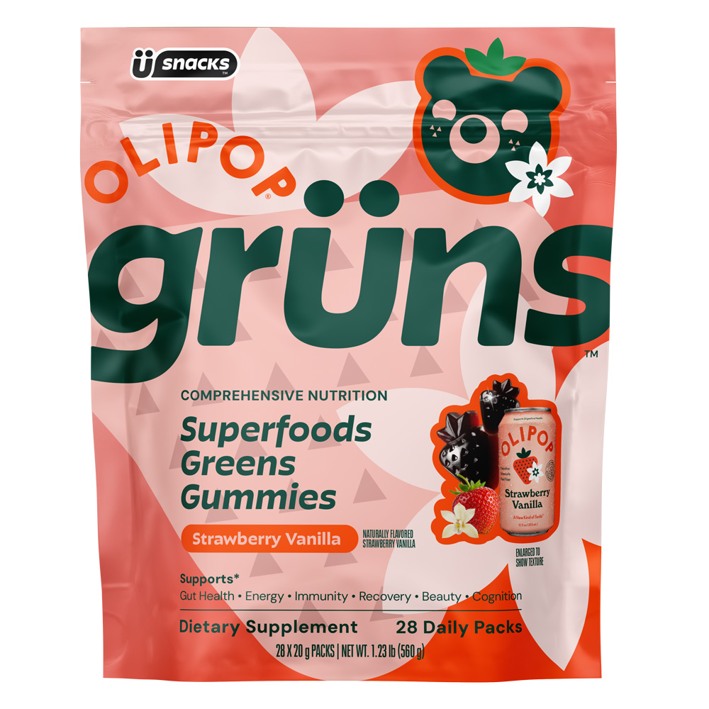 Grüns x Olipop Strawberry Vanilla Gummies Are Here — Get Them Now