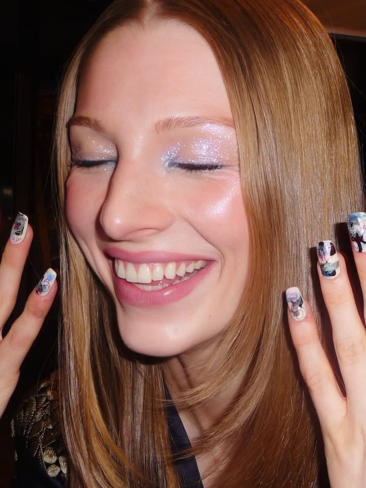 Hunter Schafer in the makeup trailer, getting ready to film as Jules Vaughn on the set of Euphoria season 3.