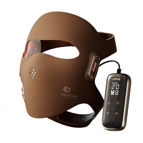 Jovs 4d Laser Light Therapy Mask - Red Light Therapy for Face, Led Face Mask Light Therapy, 6x Powerful More Than Led, Fpt Technology, 4 Wavelengths, Anti-Aging