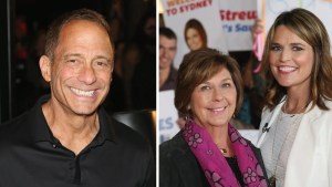 TMZ's Harvey Levin (Gabe Ginsberg/Getty Images) and Nancy and Savannah Guthrie (Don Arnold/WireImage)