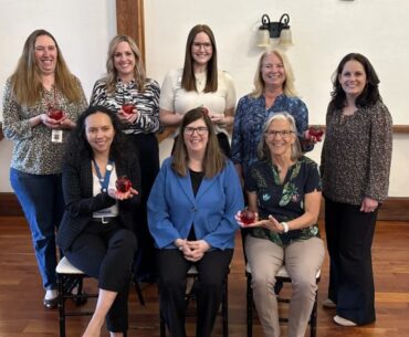 Featured photo: Those receiving awards from Healthy Adams County on Friday are, front row from left: Latino Services Task Force Chair Yeimi Bautista, Healthy Adams County Executive Director Kathy Gaskin, and Physical Fitness Task Force Chair Betsy Meyer; back row from left: Gettysburg School District Social Worker Jen Weigle, WellSpan Community Health Coordinator Jen Gastley, Gettysburg Hospital Foundation Director Jill Simonson, Executive Assistant for WellSpan Gettysburg Hospital Administration Sherry Small, and System Director for Community Health at WellSpan Stephanie Voight.