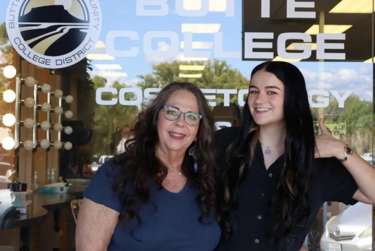 Getting styled at the Butte College beauty school