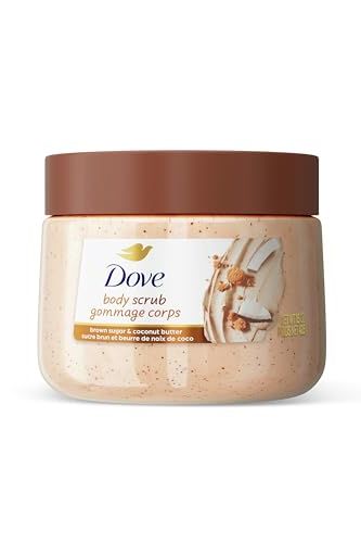 Dove Brown Sugar and Coconut Butter Body Scrub Exfoliates and Deeply Nourishes for Smooth, Radiant Skin 15 Oz