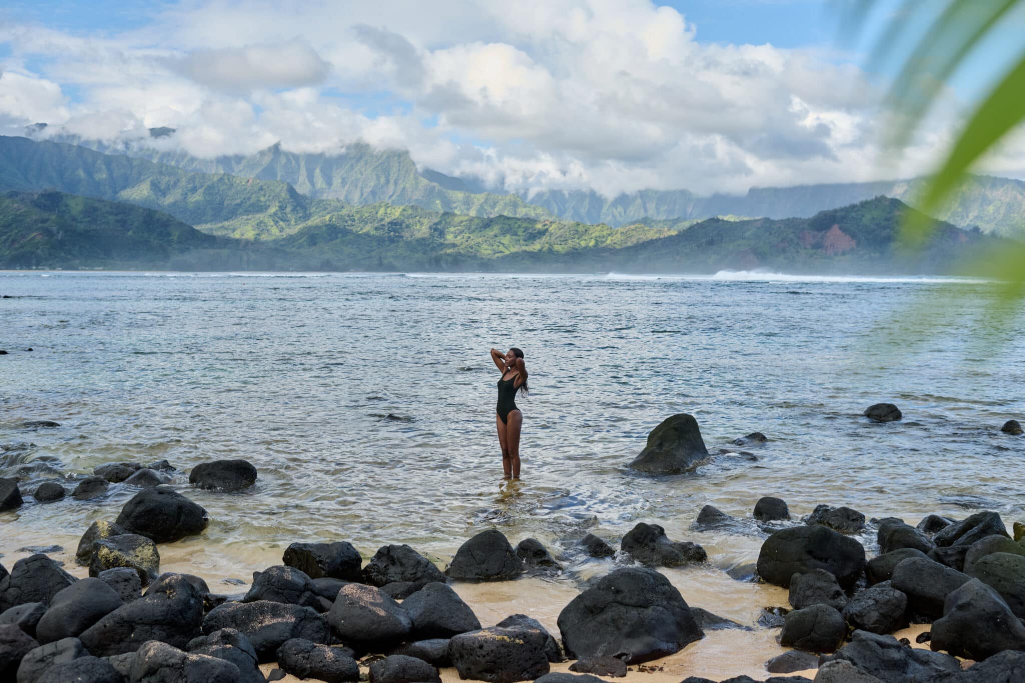 The beach at 1 Hotel Hanalei Bay's Nature's Wellness Sanctuary.