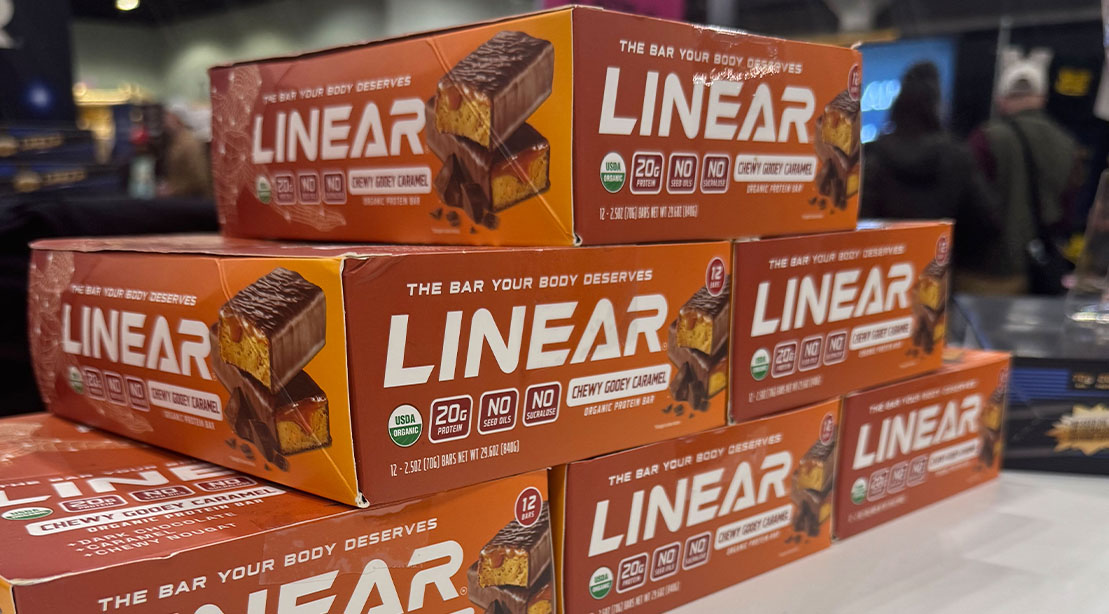 Linear Bar packages stacked on top of each other