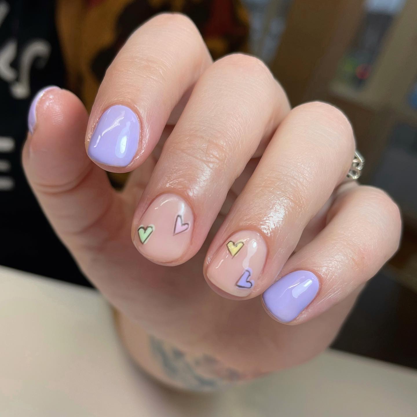 purple heart nail ideas