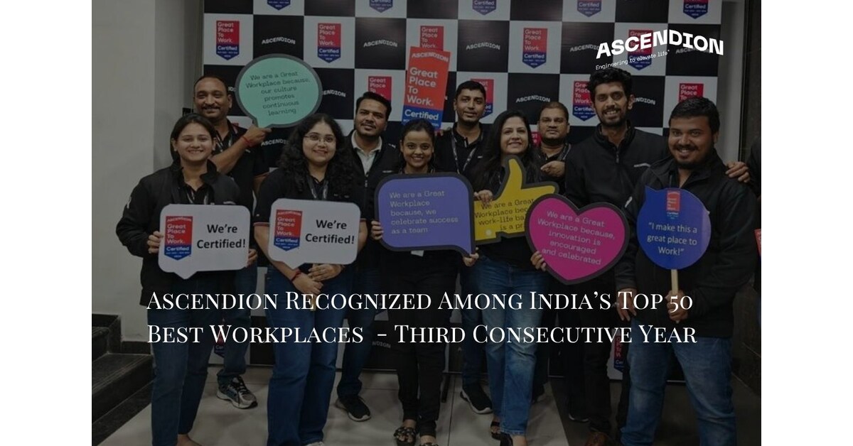 Ascendion Recognized Among India's Top 50 Best Workplaces in Health & Wellness for the Third Consecutive Year