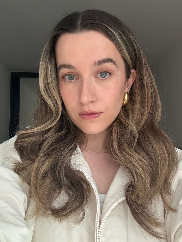 Deputy beauty editor Grace Lindsay testing the Victoria Beckham Contour Stylus