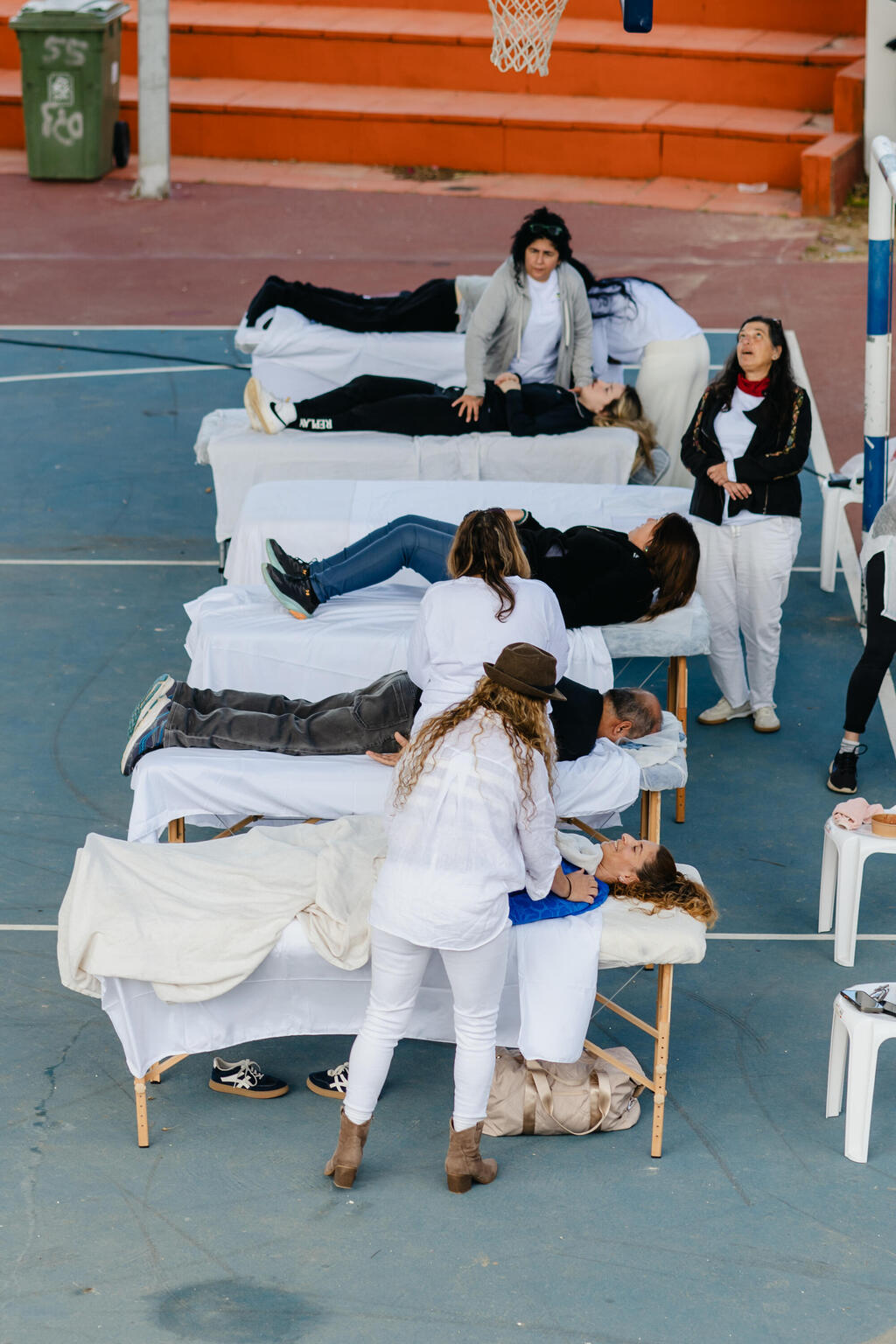 תושבי נתיב העשרה במהלך הפרויקט