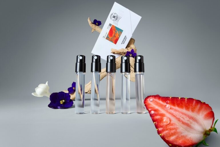 Five 1.5-ml. fragrances are in each Scentbird Society curated box.