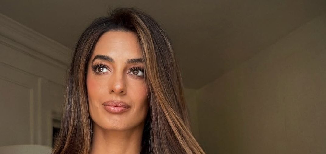 Amal Clooney Tests Out Spring’s Hottest Beauty Trend, the Blurred Lip