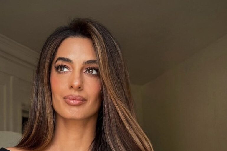 Amal Clooney Tests Out Spring’s Hottest Beauty Trend, the Blurred Lip