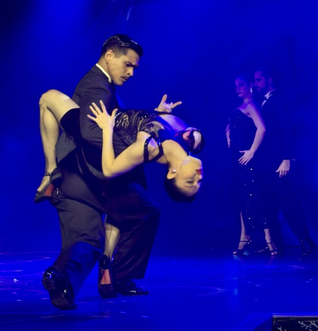 A couple dances in an intense and dramatic embrace at El Viejo Almacen nightclub in Buenos Aires. Virginia Mason