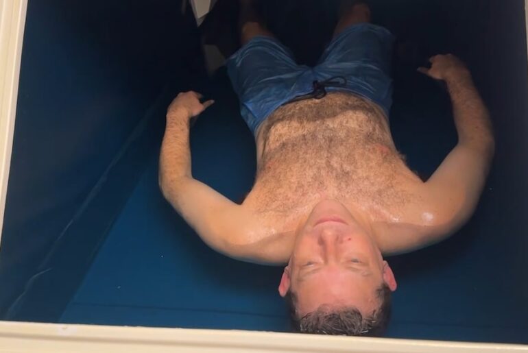 Defying gravity at Float Away Wellness Spa