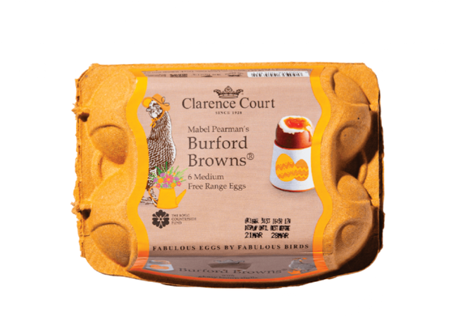 egg carton containing 6 medium free range eggs