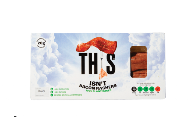 plantbased bacon rashers packaging