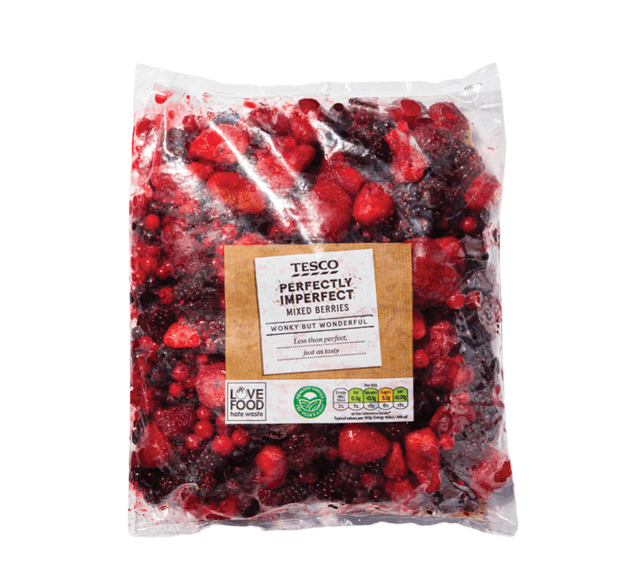frozen mixed berries package from tesco