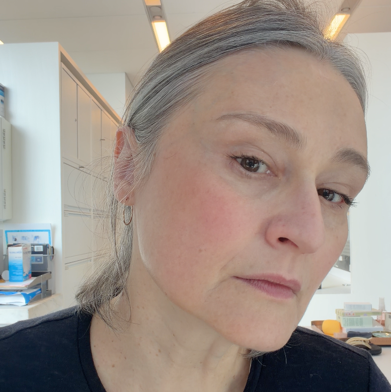 best new beauty products: sarah creal coming in hot blurring pressed mousse blush