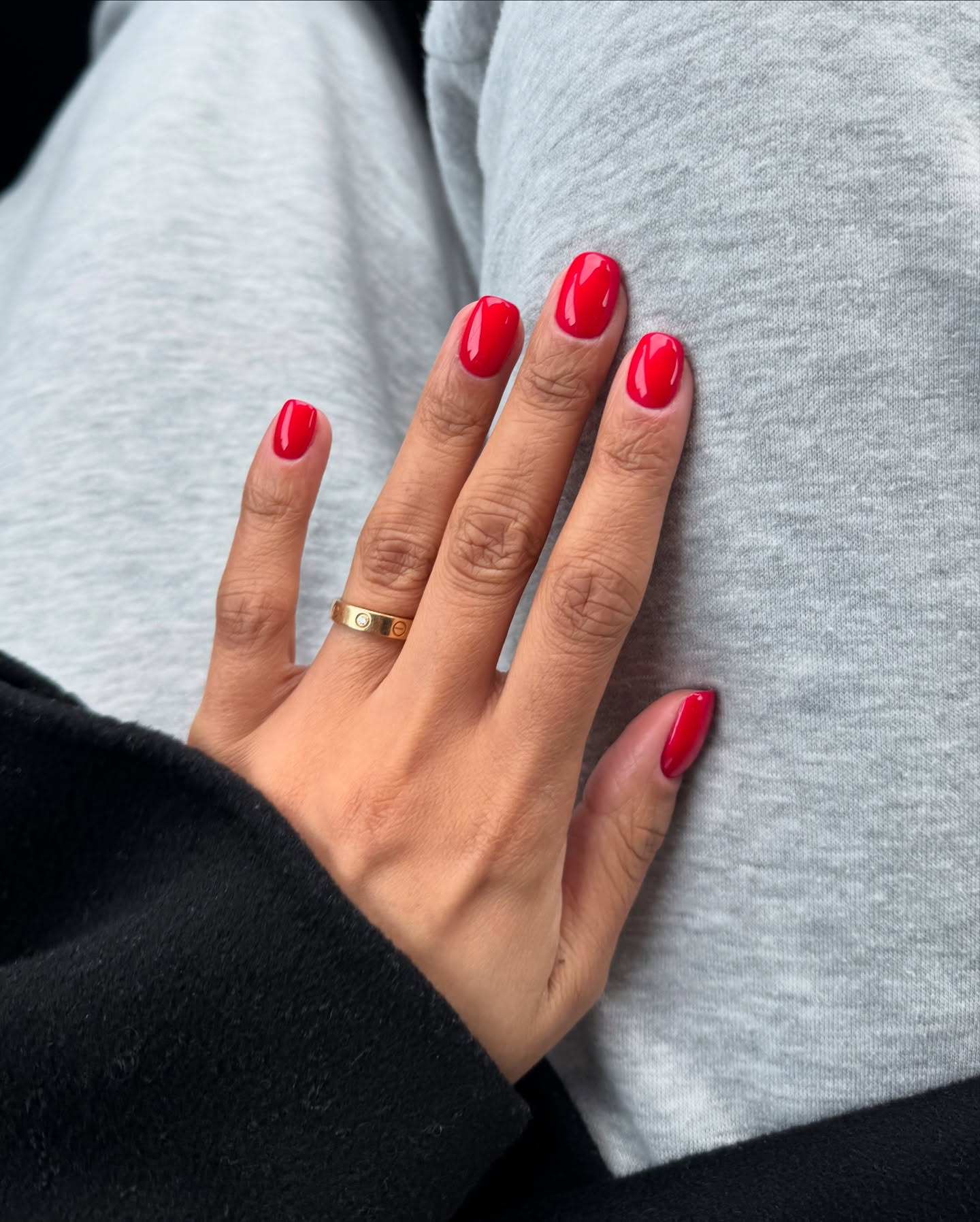 An image of red nails.