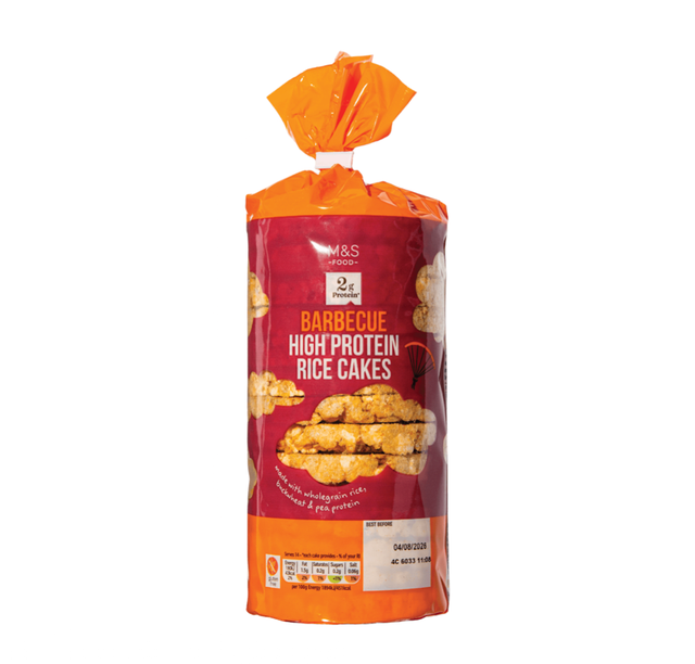 pack of barbecueflavored high protein rice cakes