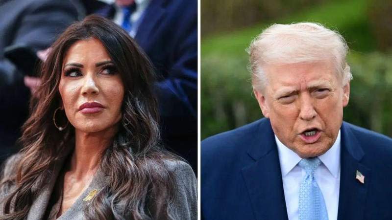 Kristi Noem was given the boot last month.mega