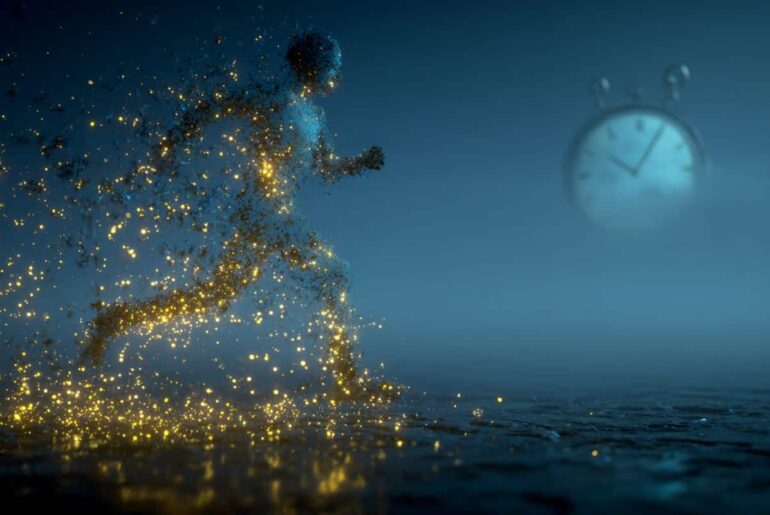 This shows a man running.