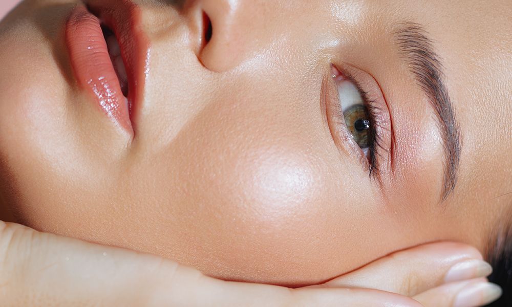 face makeup stock image