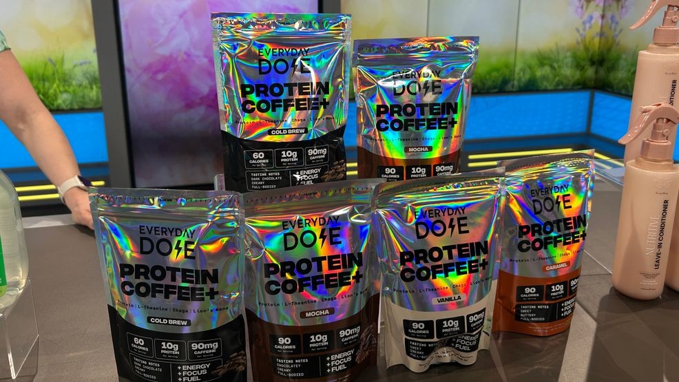 New products like Everyday Dose protein-infused coffee blends combine functional ingredients, including mushrooms and plant-based proteins, to support energy, focus, and overall wellness with fewer additives.