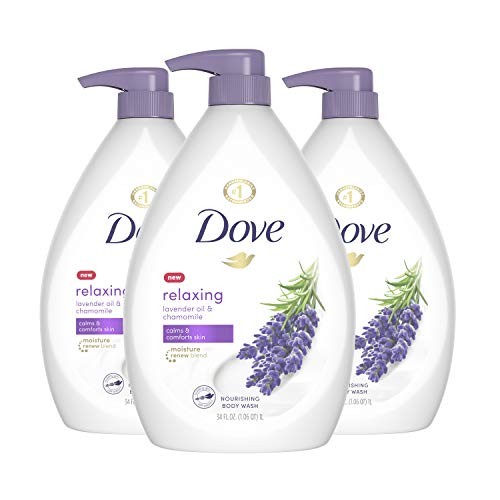 Dove Relaxing Body Wash Pump Calms & Comforts Skin Lavender Oil and Chamomile Effectively Washes Away Bacteria While Nourishing Your Skin 34 Oz 3 Count