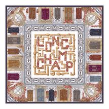 Longchamp Jardin Parisien Silk Scarf 90 - Ebony