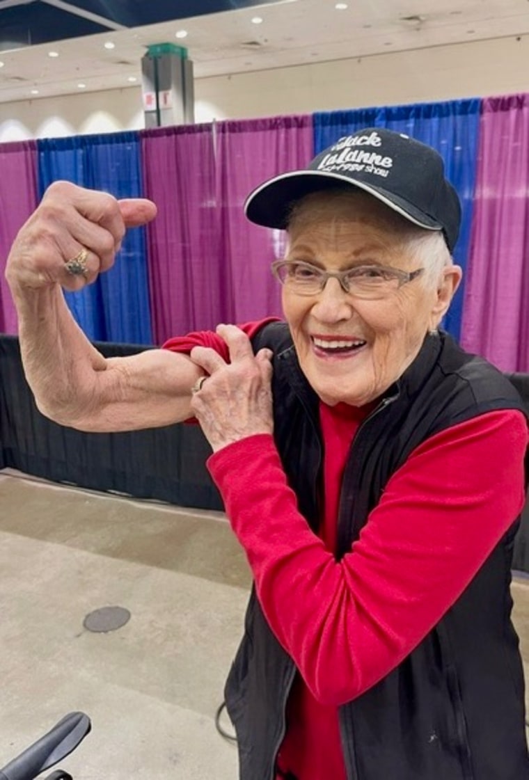 At 100, Elaine LaLanne still works out every day. She was born on March 19, 1926.