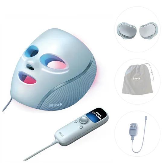 Cryoglow™ Cooling + Led Face Mask & Facial Glo Skin Tool - Blue