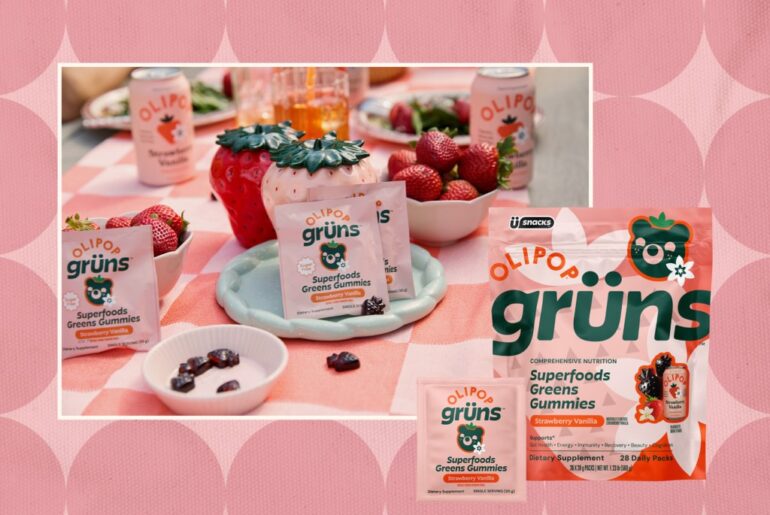 Grüns x Olipop Strawberry Vanilla Gummies Are Here — Get Them Now