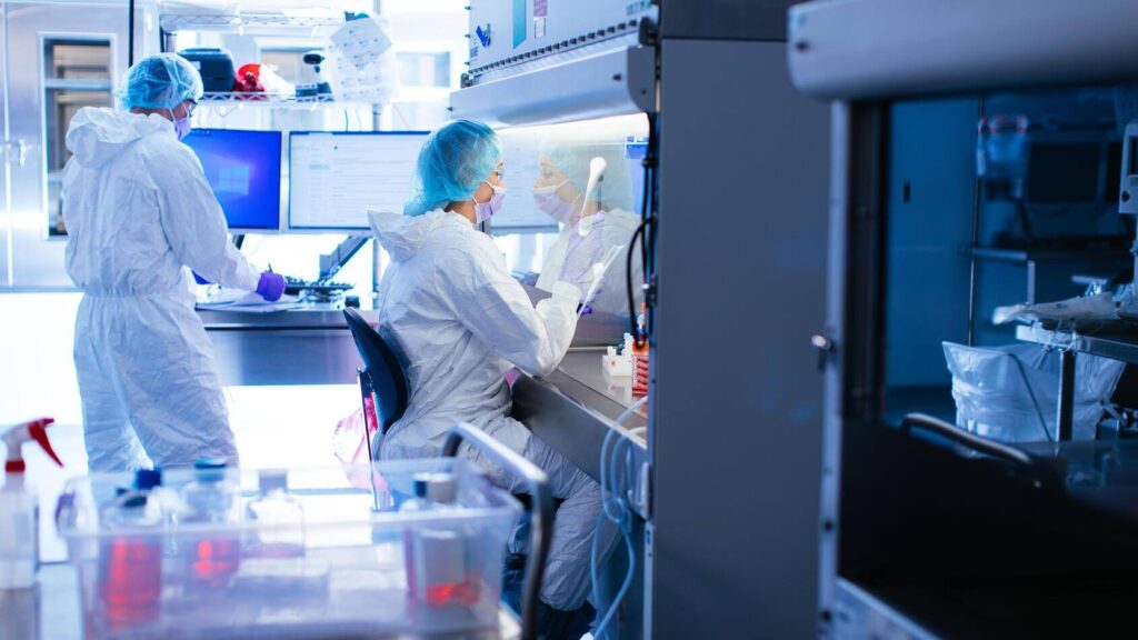 Researchers in a laboratory