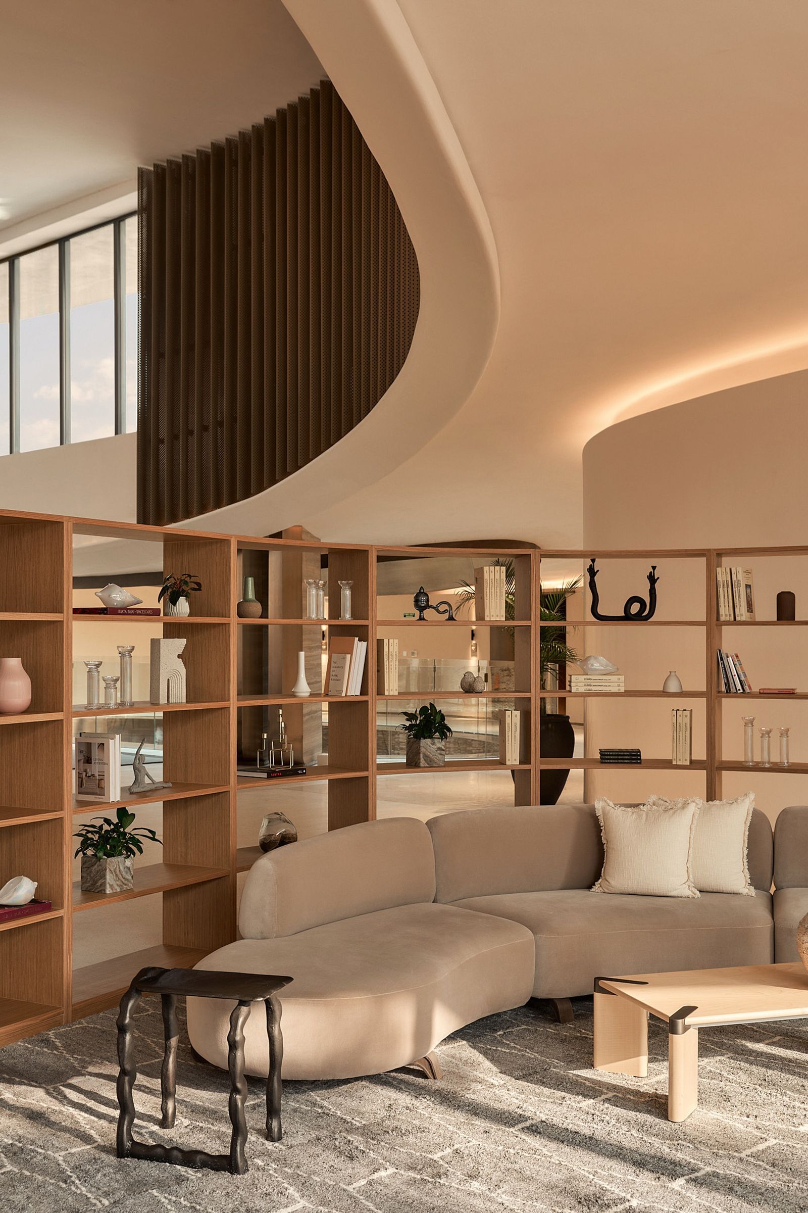 Image may contain Indoors Interior Design Architecture Building Furniture Living Room Room Home Decor and Plant