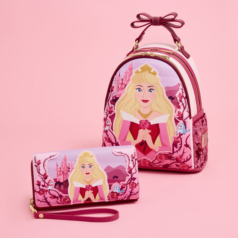 Web exclusive Sleeping Beauty backpack and wallet now available online.