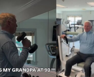 Fitness Trainer Shares Her 90-Year-Old Grandpa's Workout Routine, Internet Calls Him "Inspiration"