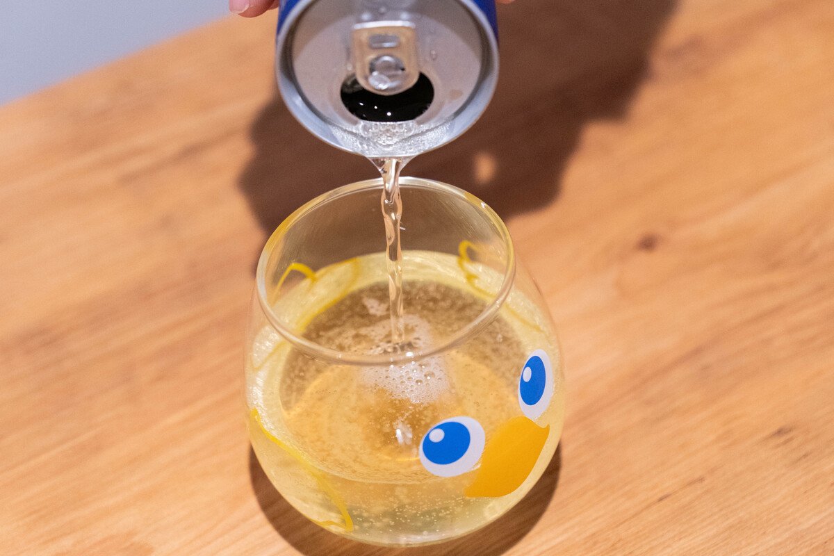 Pouring into a glass