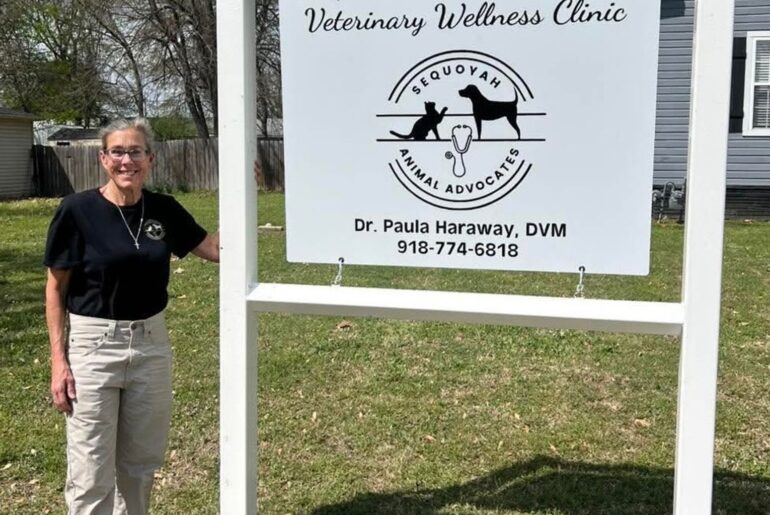 Veterinary Wellness Clinic’s success marked by new sign