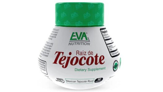 A photo of a container of Mexican tejocote root supplements.