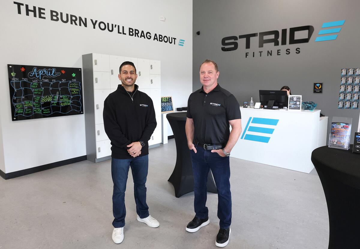 "The Burn You'll Brag About" is the slogan for Stride Fitness, located in Huntington Beach.