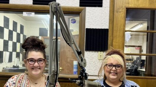 Photo of Chamber Executive Director Megan Newman and Member of the Month Brandy Willis in studio