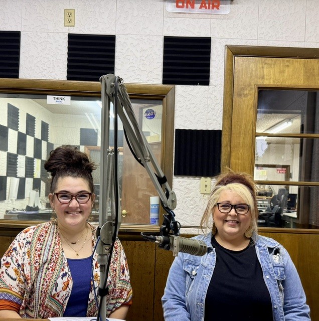 Photo of Chamber Executive Director Megan Newman and Member of the Month Brandy Willis in studio