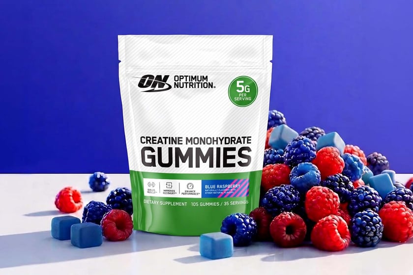 Optimum Nutrition Blue Raspberry Creatine Gummies