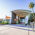 A photo of the front entrance at Freestone recreation Center