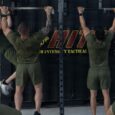 Marines attending 1st Sgts. Symposium Conduct physical training