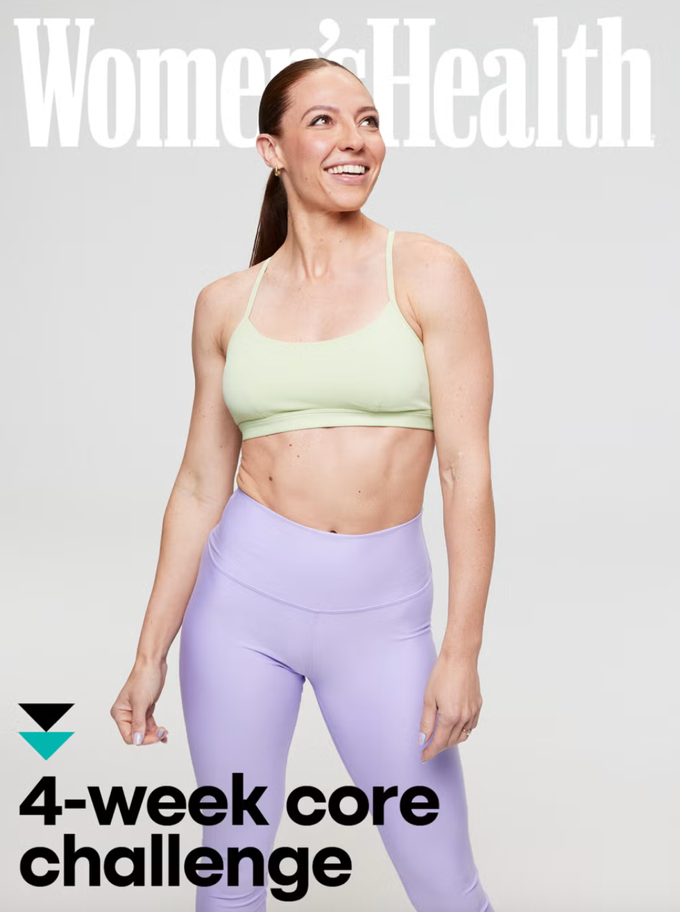fitness magazine cover promoting a core challenge